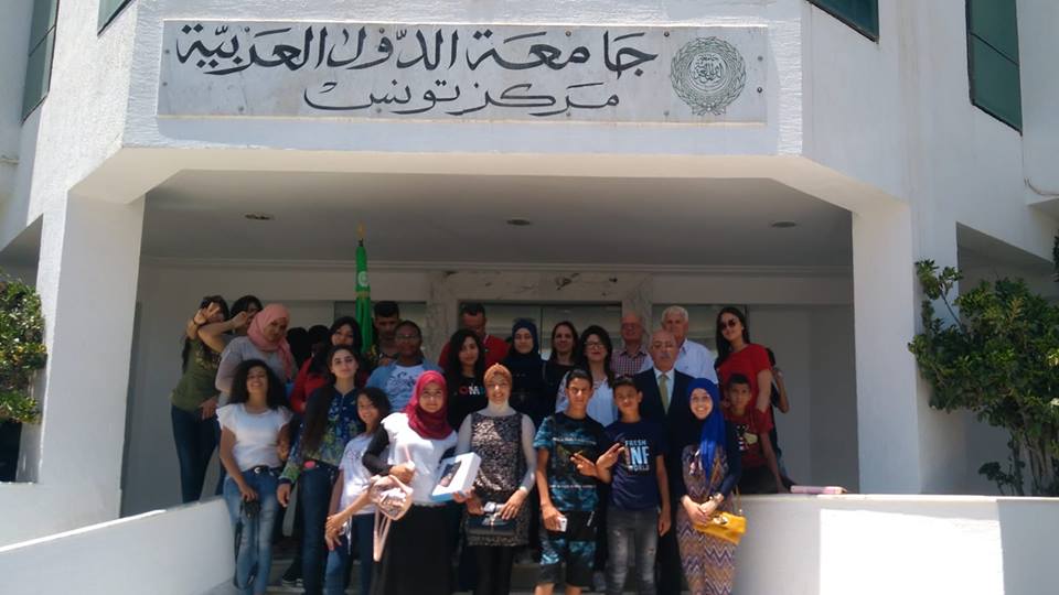 ورشة و معرض رسوم تلاميذ مدرسة الكاريكاتير بصفاقس في مقر جامعة الدول العربية بتونس