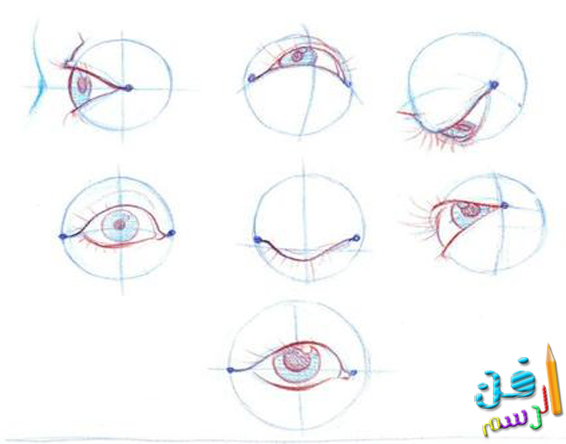 رسم العين بقلم الرصاص والفحم بالخطوات